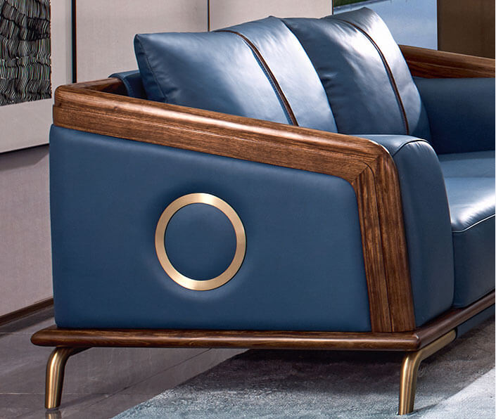 细节-沙发侧面金属圆+茶几底部设计+软包厚度设计