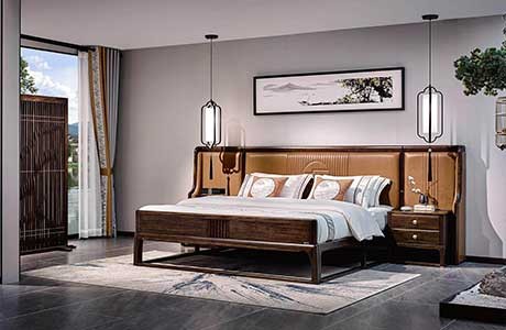 西岭-东方先生 卧室空间-童话森林新中式实木家具